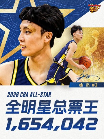 世界杯手机观看-1,654,042！徐杰蝉联CBA全明星总票王！